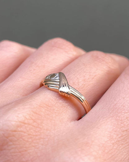 Anillo vintage "Leyla" de oro amarillo de 18 quilates