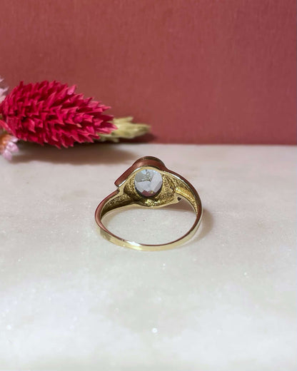 Bague Jonc Trilogie Topaze 2.66 carats &amp; Diamants &quot;Coline&quot;