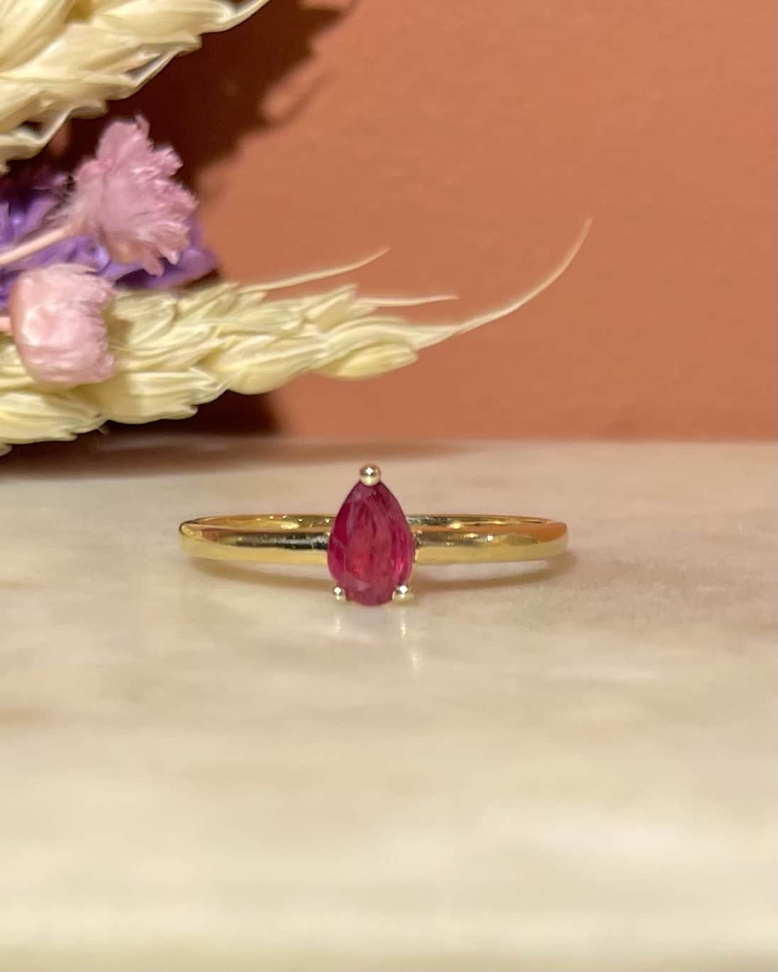 Bague Solitaire Rubis &quot;Sabria&quot;