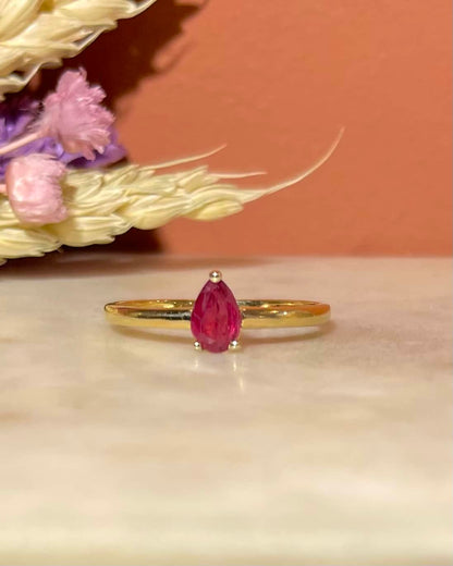 Bague Solitaire Rubis &quot;Sabria&quot;