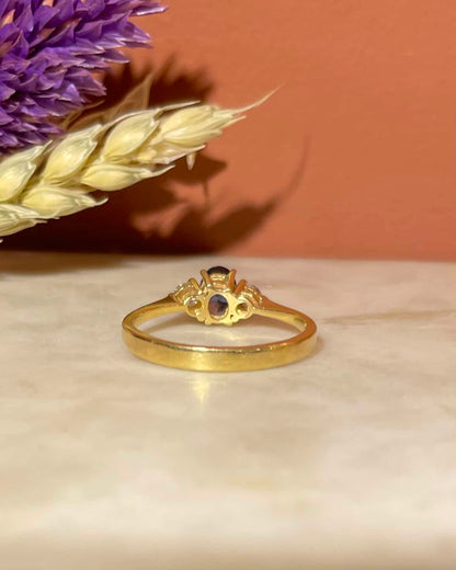 Bague Trilogie Saphir &amp; Diamants &quot;Edmée&quot;