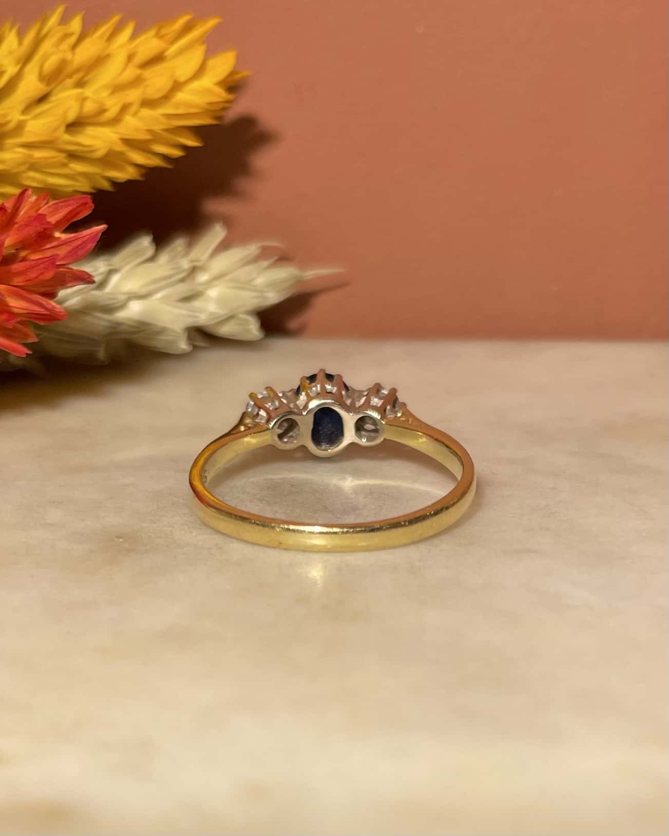 Bague Trilogie Saphir &amp; Diamants "Carla" - Elliade Paris