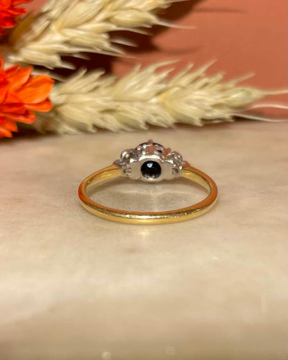 Bague Trilogie Saphir 1.20 carat &amp; Diamants &quot;Maélia&quot;