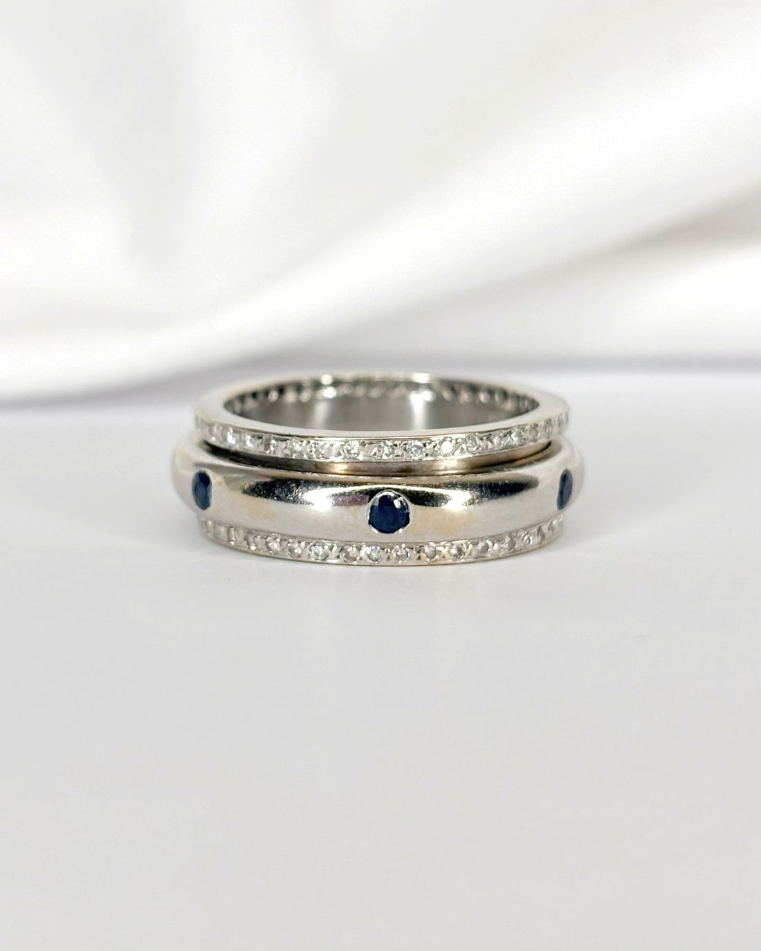 Bague Anneau Saphirs &amp; Diamants 0.43 carat "Gigi" - Elliade Paris