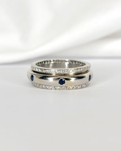 Bague Anneau Saphirs &amp; Diamants 0.43 carat "Gigi" - Elliade Paris