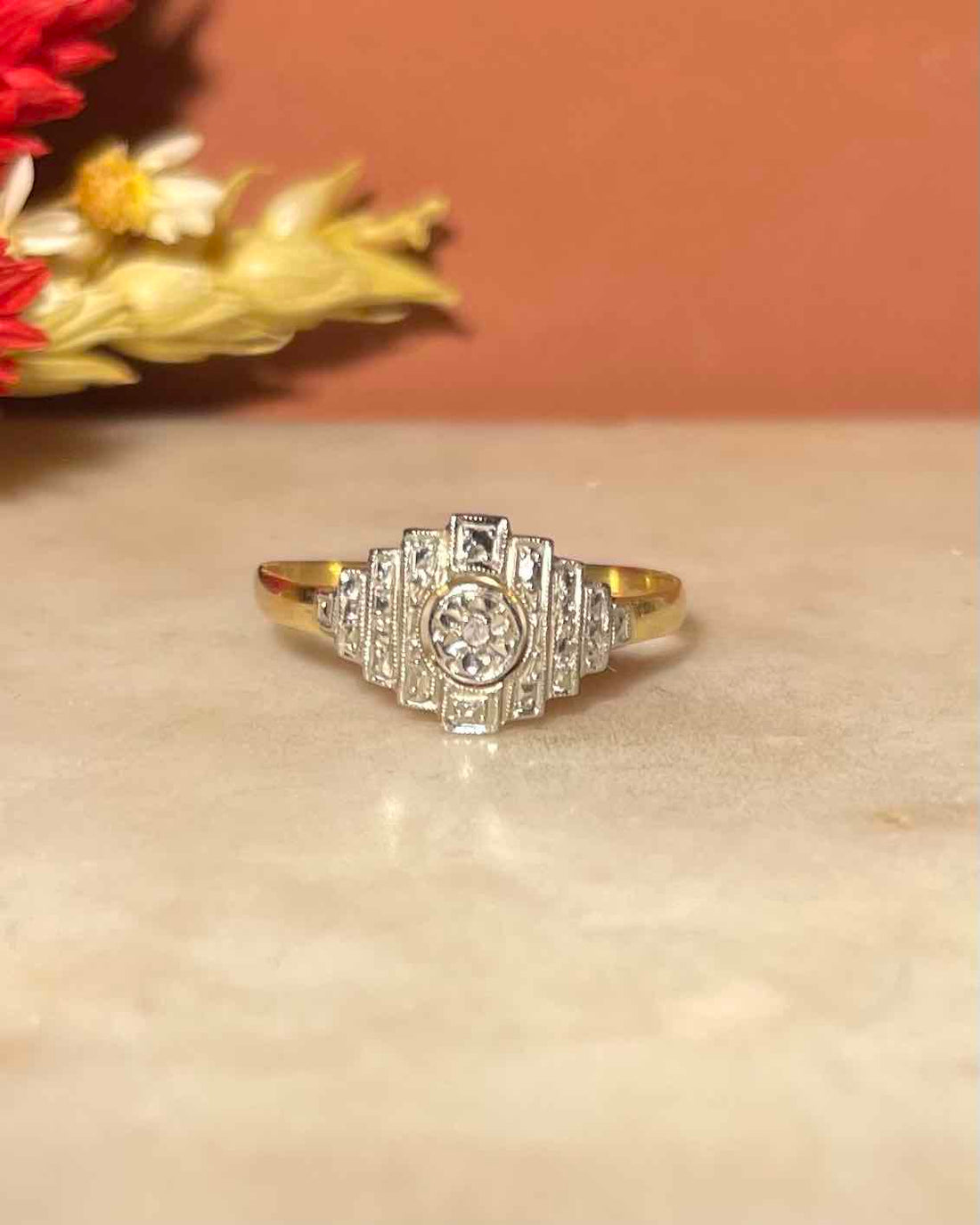 Bague Art-Déco diamant &quot;Lara&quot;