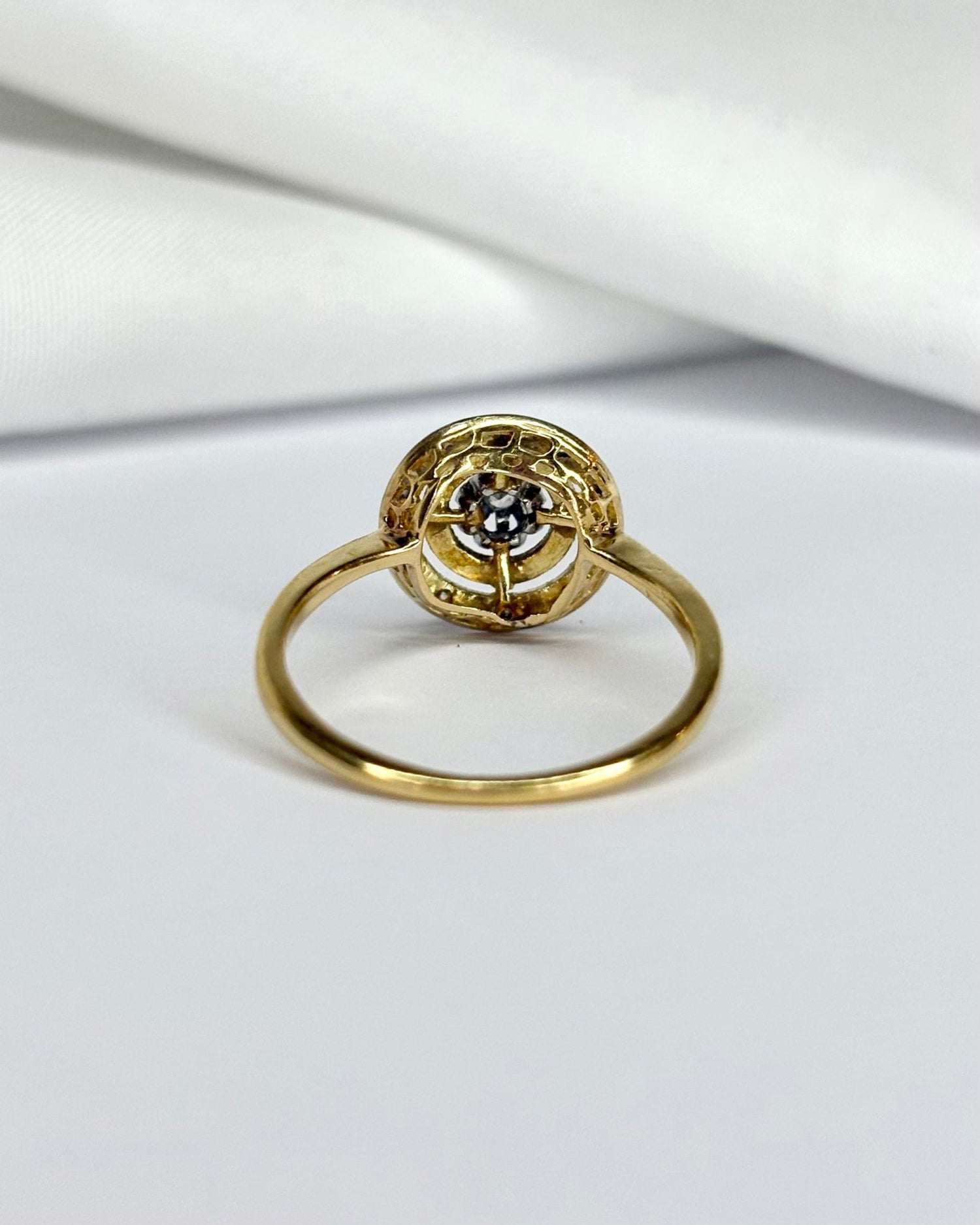 Bague Art Déco 11 Diamants &quot;Adenora&quot; - Elliade Paris