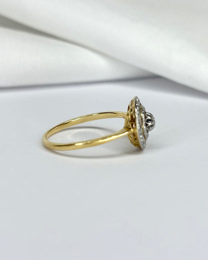 Bague Art Déco 11 Diamants &quot;Adenora&quot; - Elliade Paris