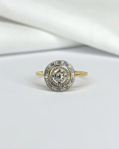 Bague Art Déco 11 Diamants &quot;Adenora&quot; - Elliade Paris