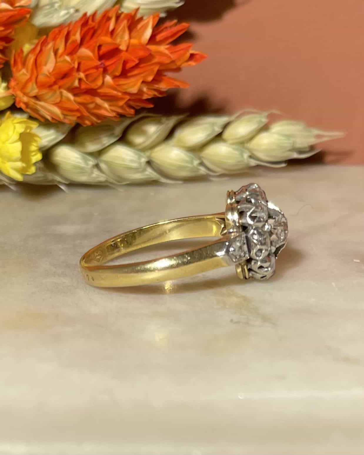 Bague Art - déco 11 Diamants "Jacqueline" - Elliade Paris