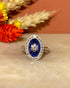 Bague Art - Déco 12 Saphirs & 23 Diamants "Clarance" - Elliade Paris