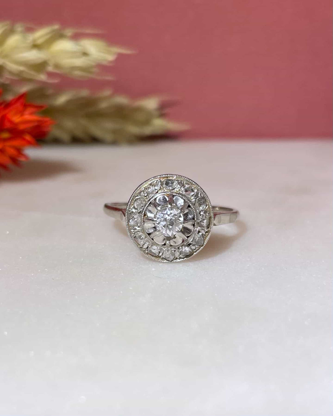 Bague Art Déco 13 Diamants &quot;Ingrid&quot; - Elliade Paris