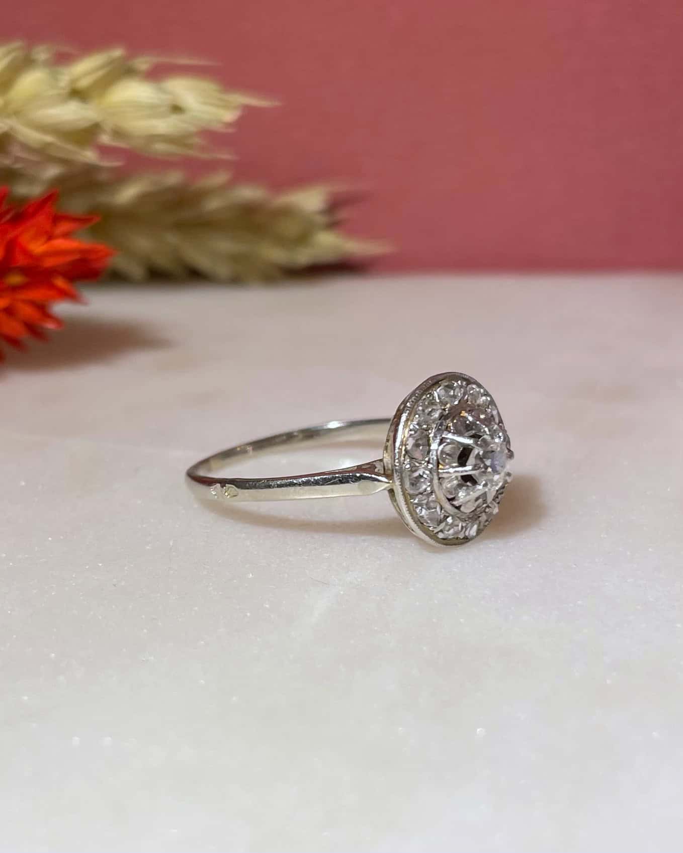 Bague Art Déco 13 Diamants "Ingrid" - Elliade Paris