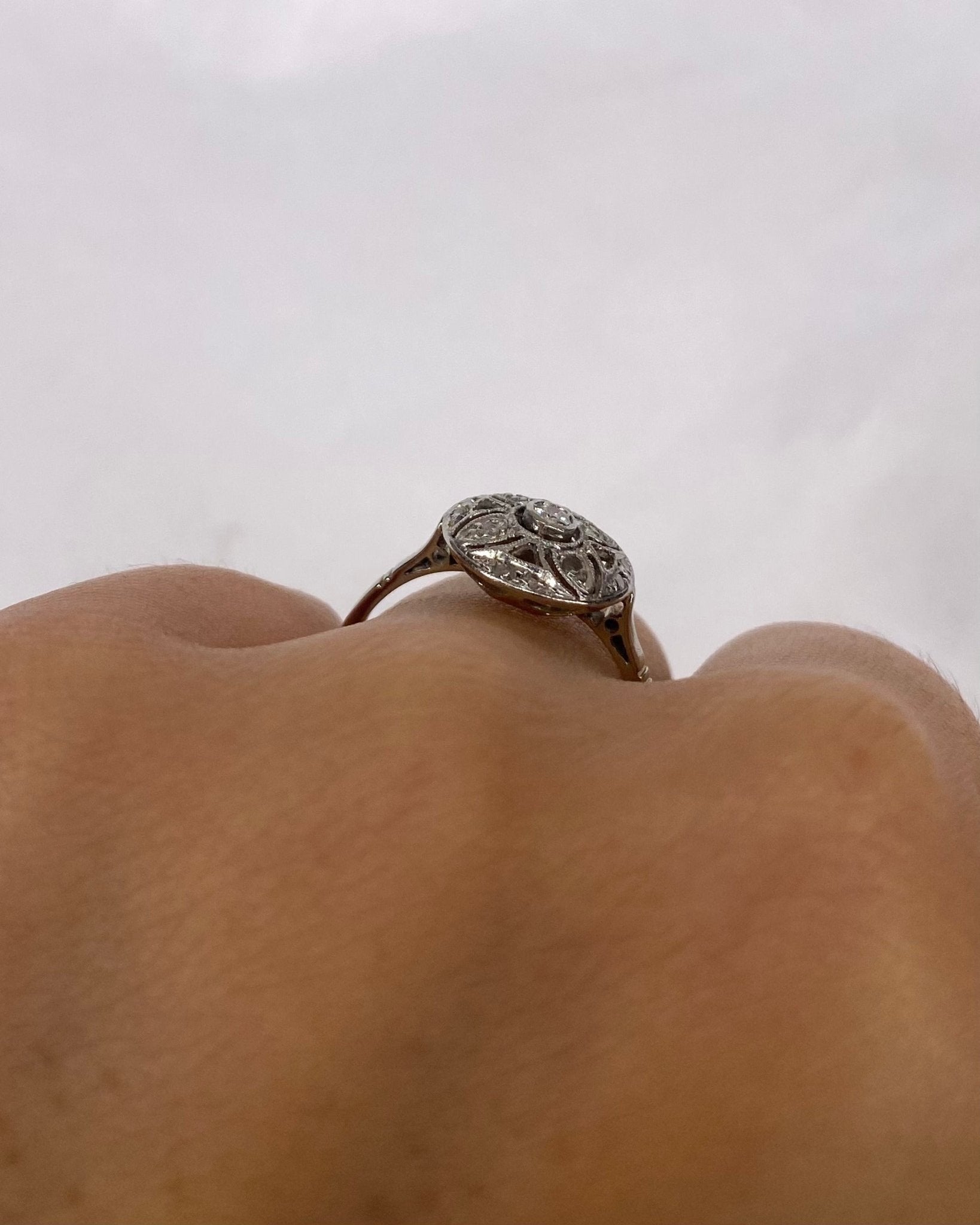 Bague Art Déco 13 Diamants &quot;Suzanne&quot; - Elliade Paris