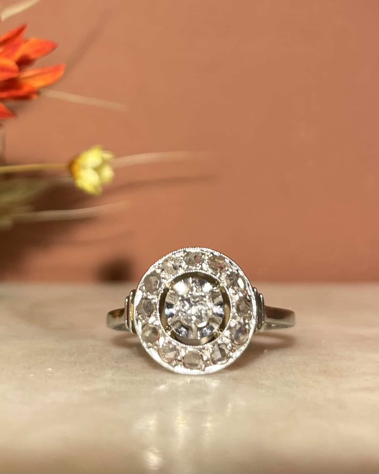 Bague Art - déco 13 Diamants &quot;Uriah&quot; - Elliade Paris