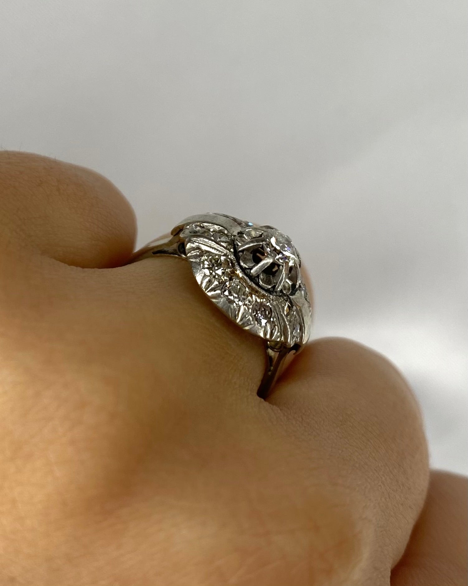 Bague Art - Déco 15 Diamants 0.63 carat &quot;Mandy&quot; - Elliade Paris