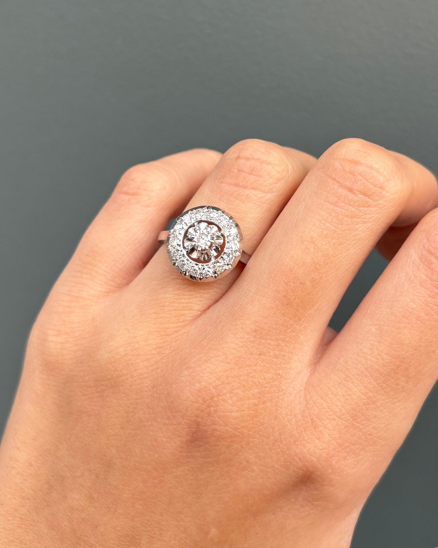 Bague Art déco 15 Diamants &quot;Julie&quot; - Elliade Paris