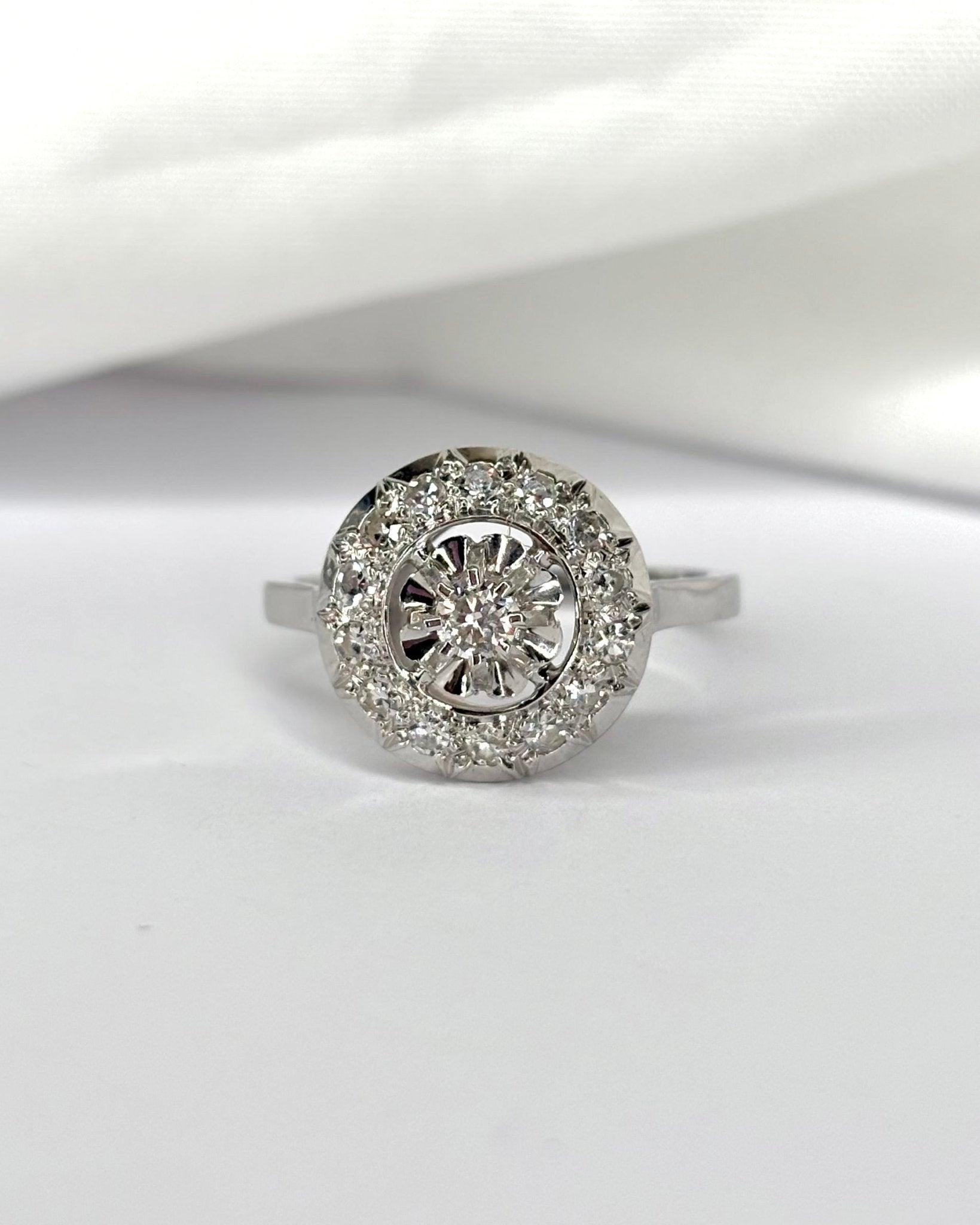 Bague Art déco 15 Diamants &quot;Julie&quot; - Elliade Paris