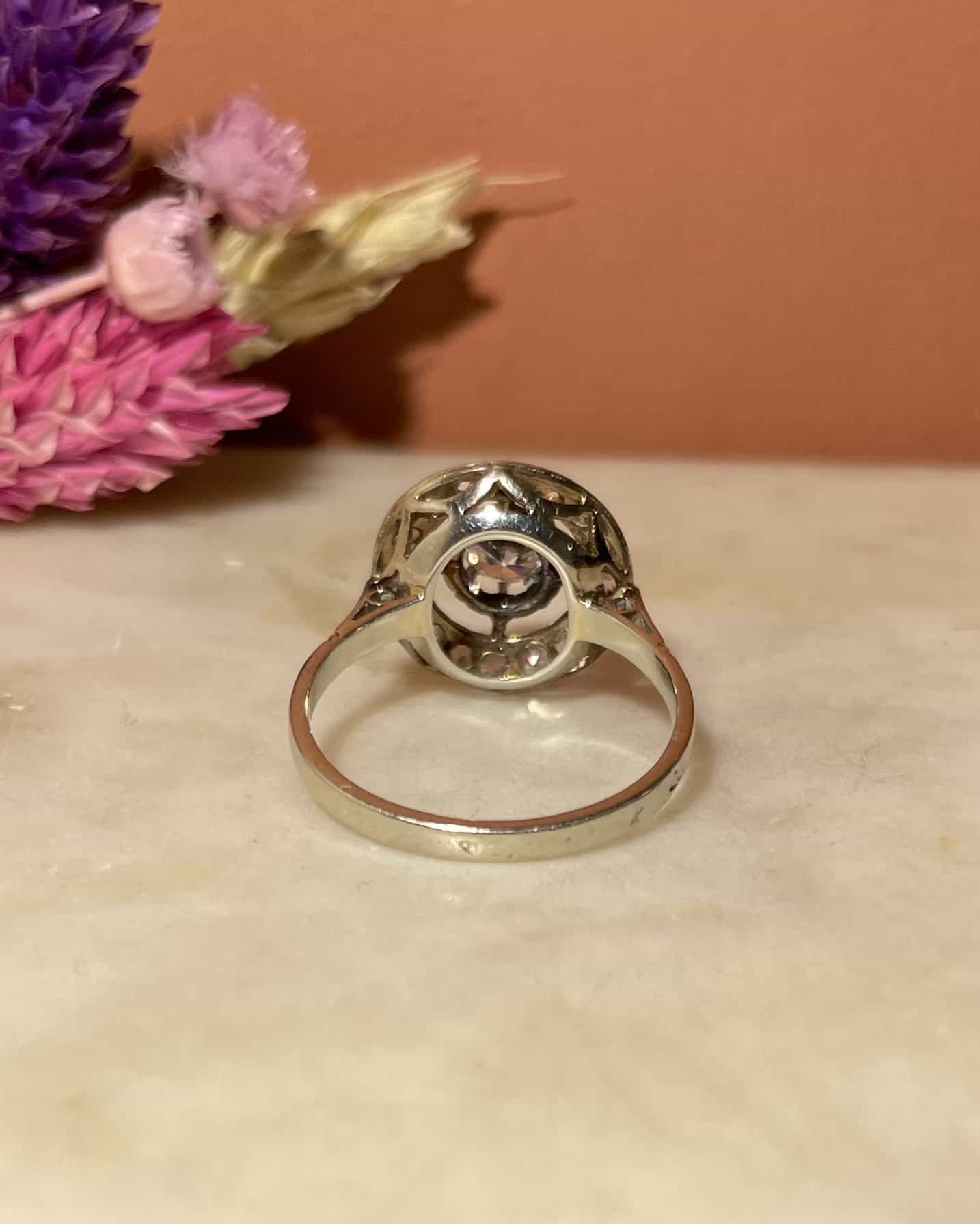 Bague Art - déco 17 Diamants &quot;Athéna&quot; - Elliade Paris