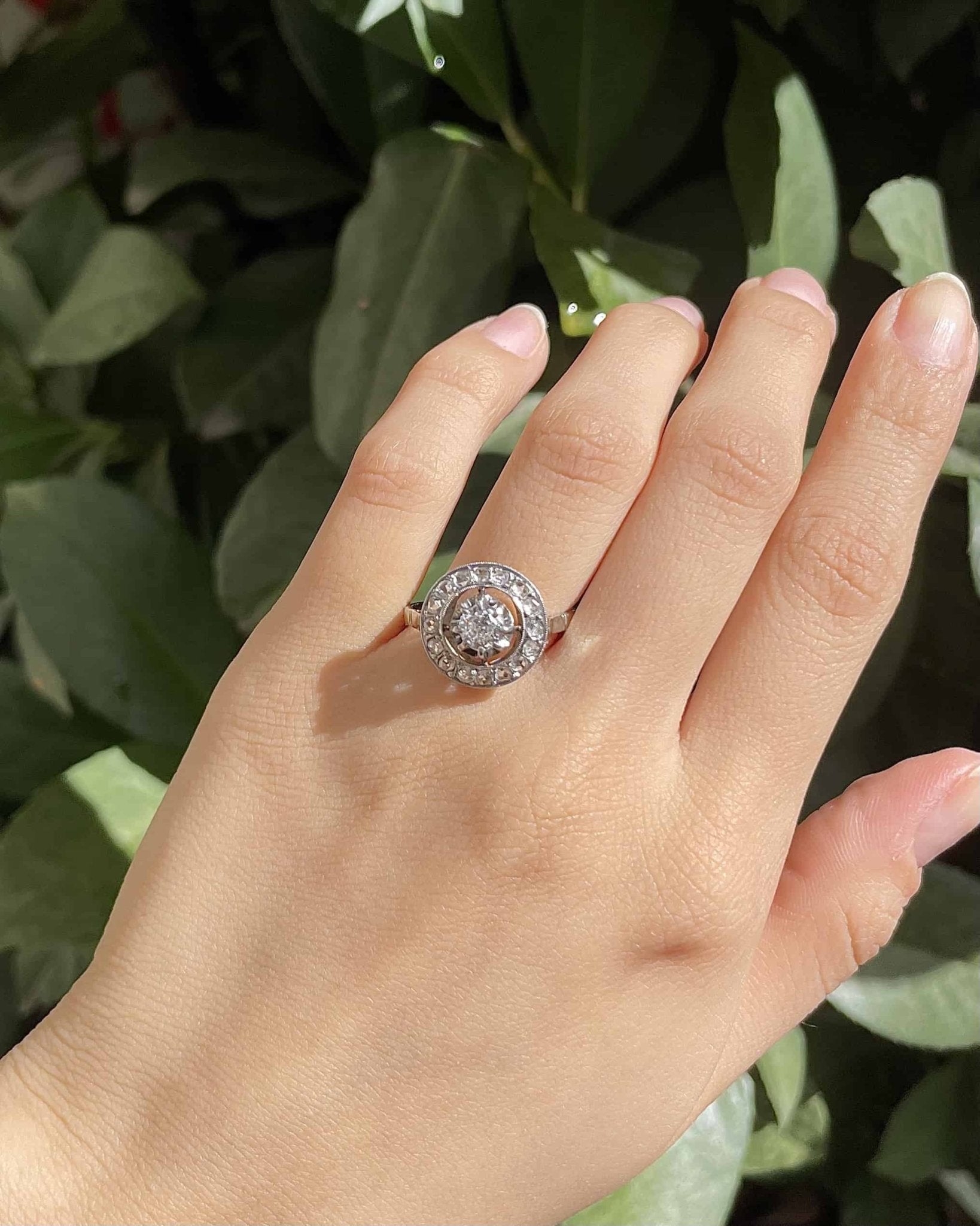 Bague Art - déco 17 Diamants &quot;Athéna&quot; - Elliade Paris