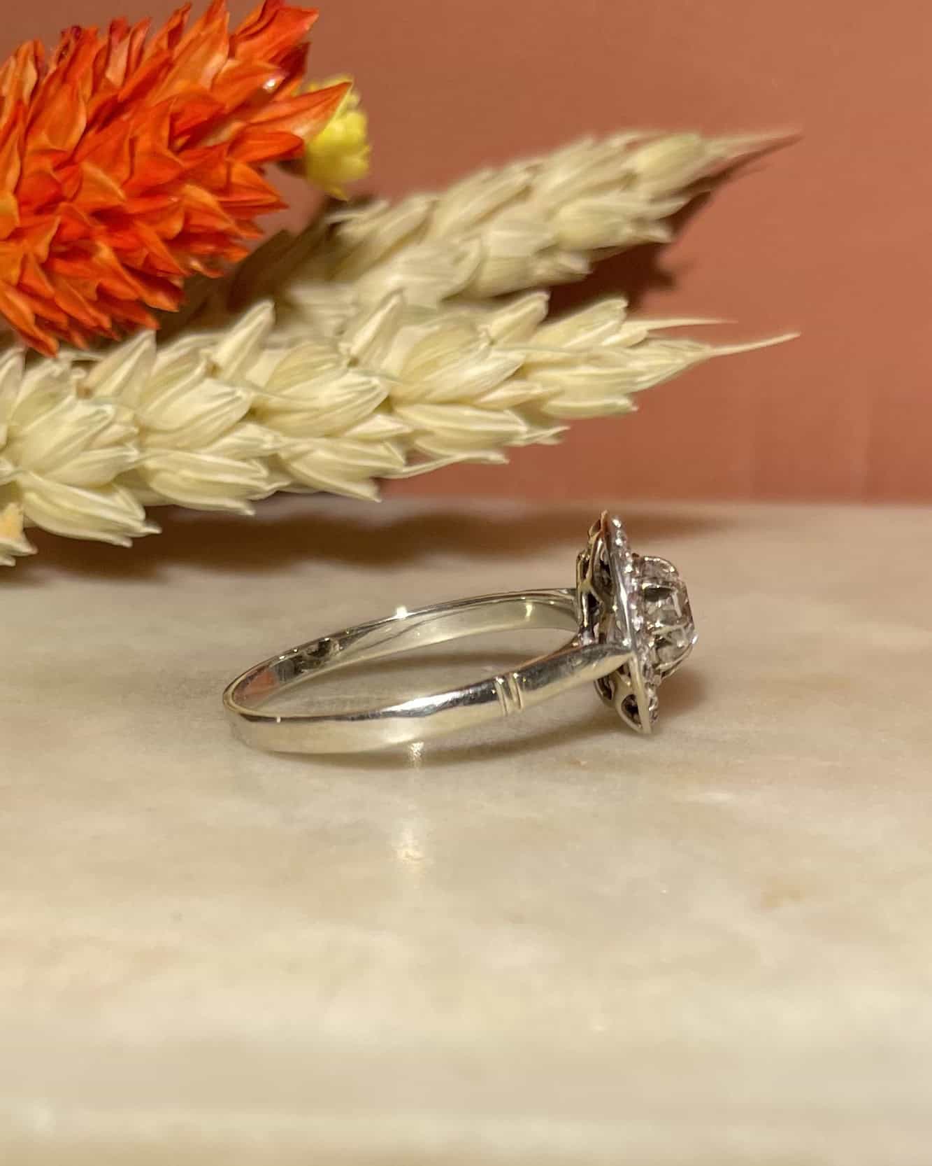 Bague Art Déco 17 Diamants &quot;Nina&quot; - Elliade Paris