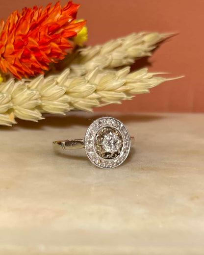 Bague Art Déco 17 Diamants &quot;Nina&quot; - Elliade Paris