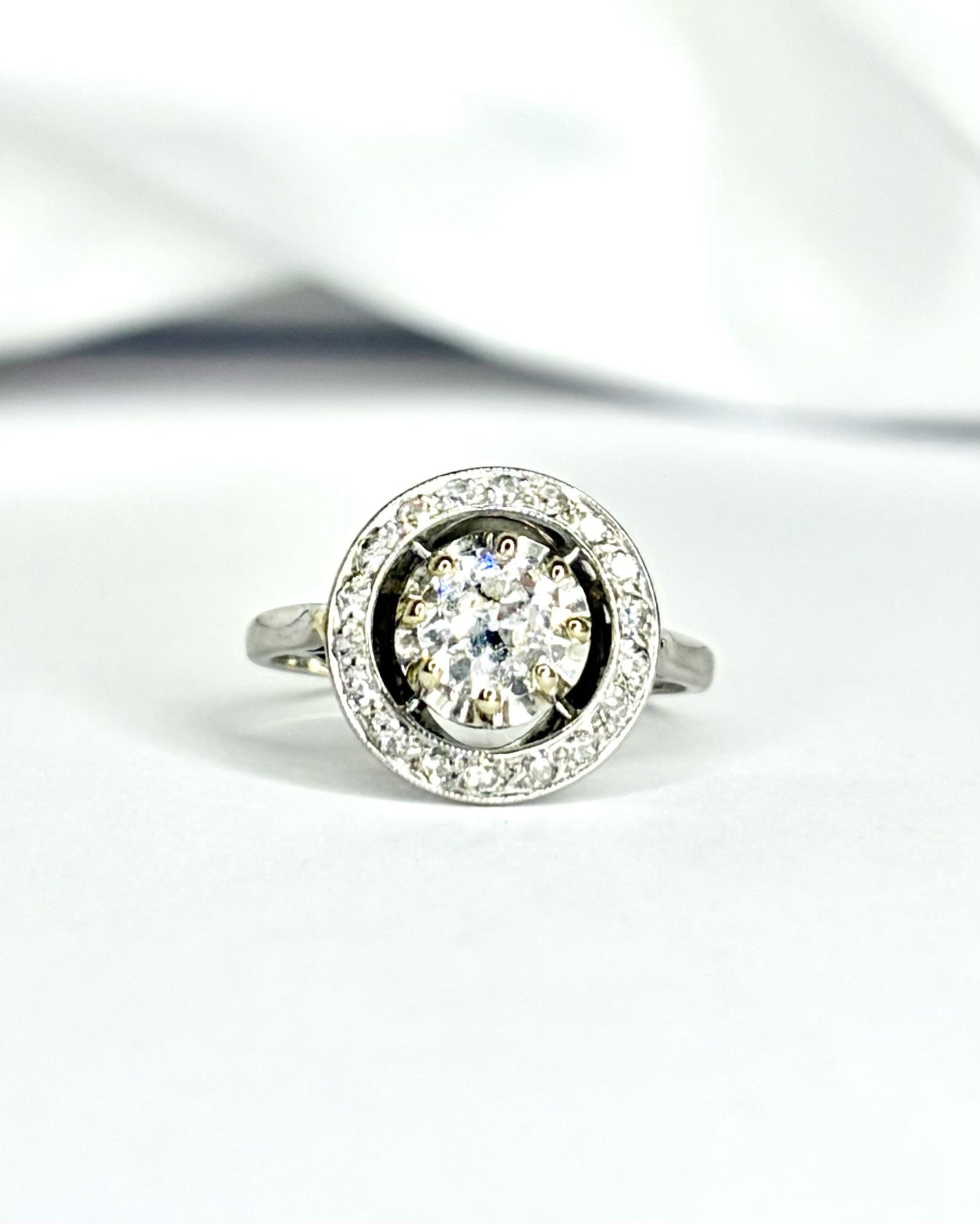 Bague Art - Déco 19 Diamants 1 carat "Méline" - Elliade Paris