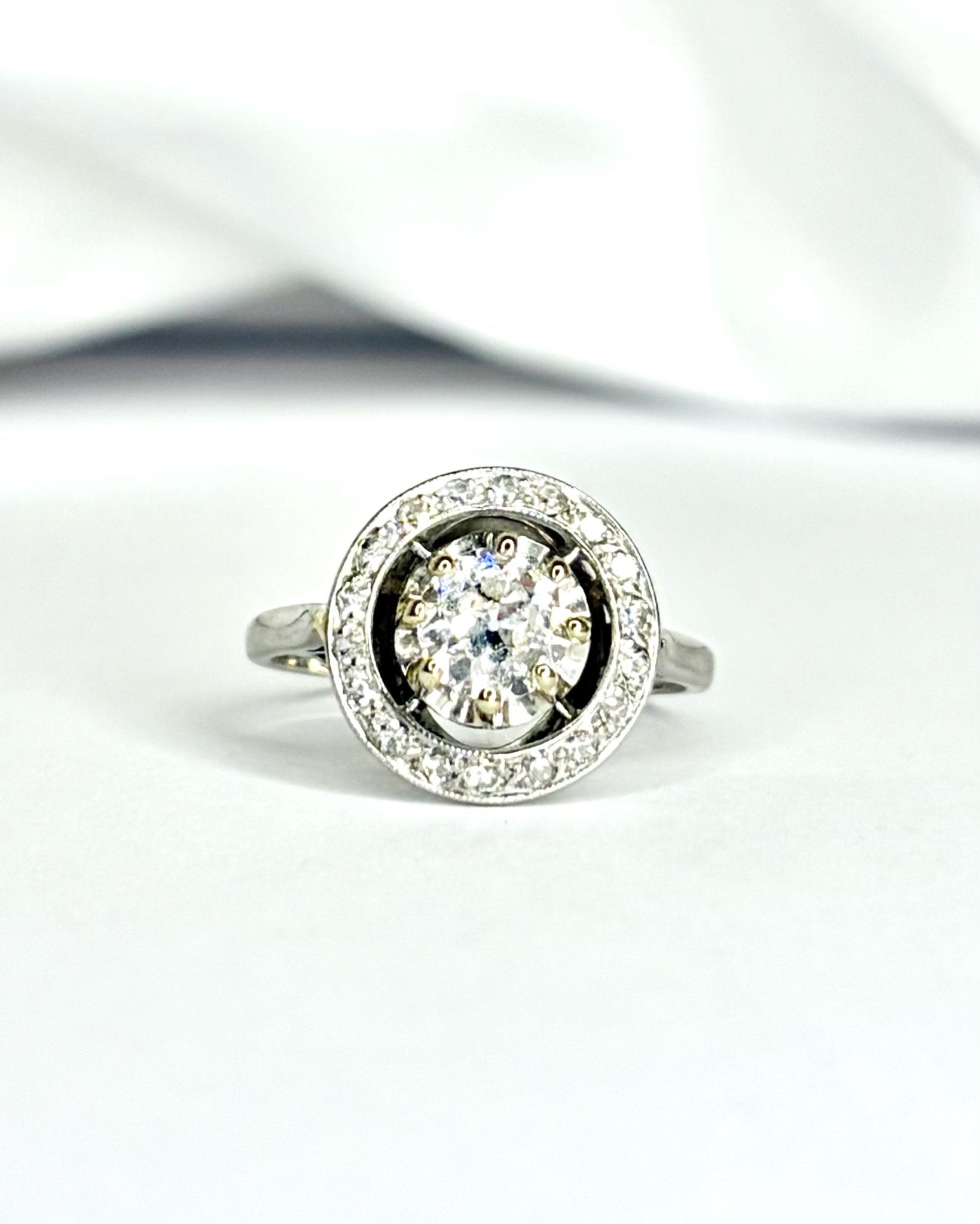 Bague Art - Déco 19 Diamants 1 carat "Méline" - Elliade Paris