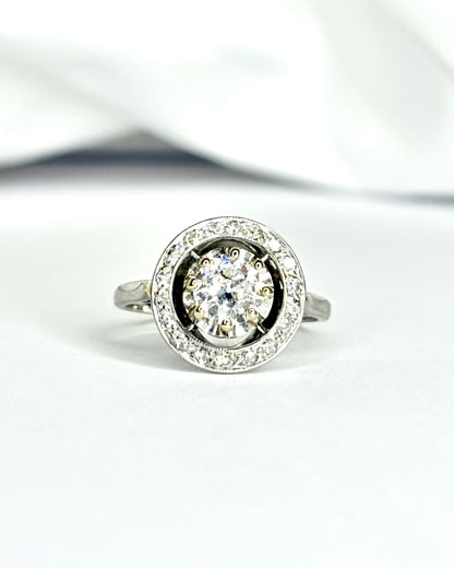 Bague Art - Déco 19 Diamants 1 carat "Méline" - Elliade Paris