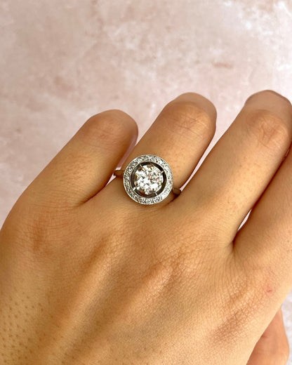 Bague Art - Déco 19 Diamants 1 carat "Méline" - Elliade Paris