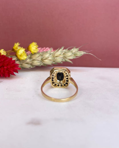 Bague Art - Déco 19 Saphirs 1.19 carat &amp; Diamants &quot;Clarita&quot; - Elliade Paris