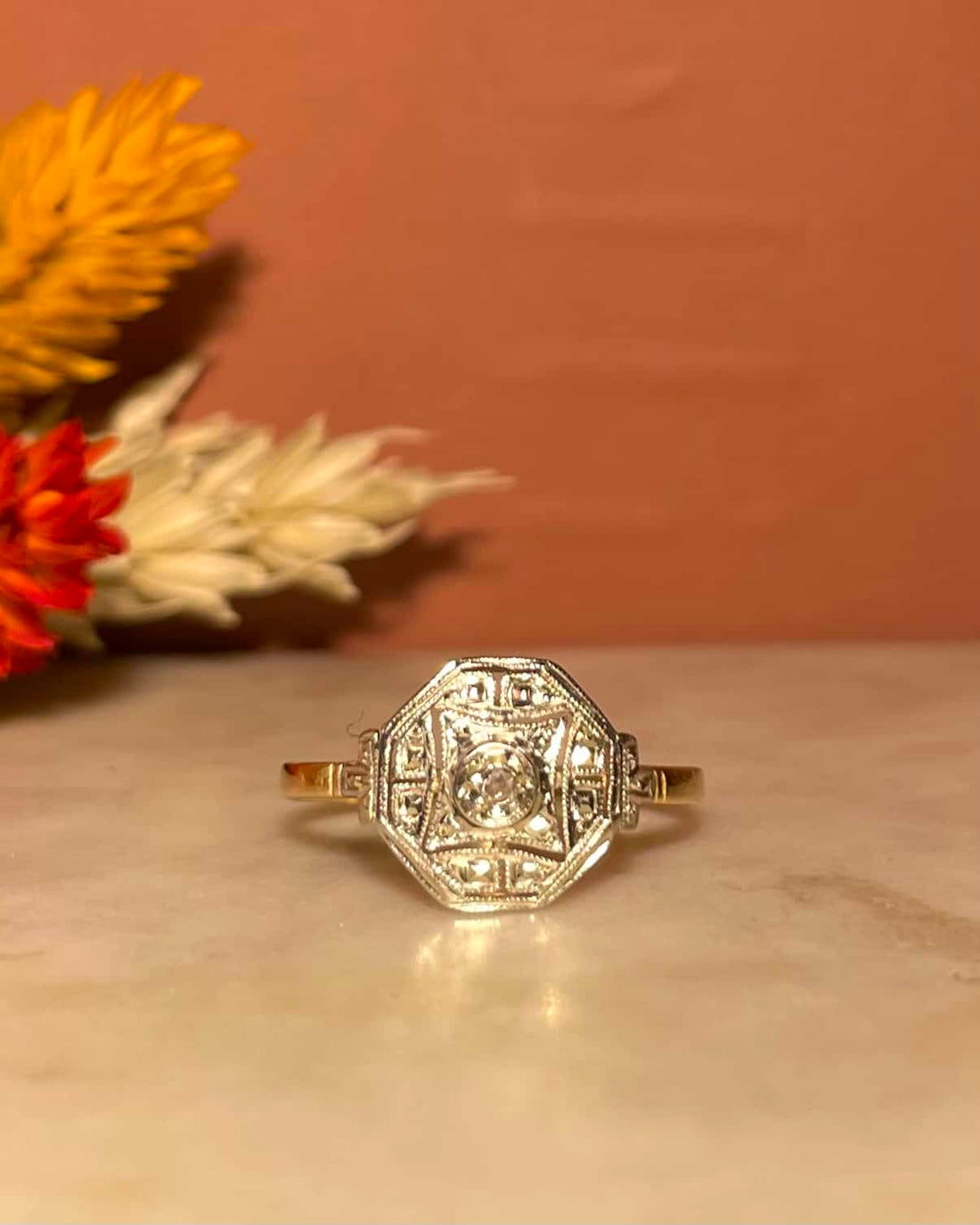 Bague Art - Déco 1940 Diamant &quot;Arius&quot; - Elliade Paris