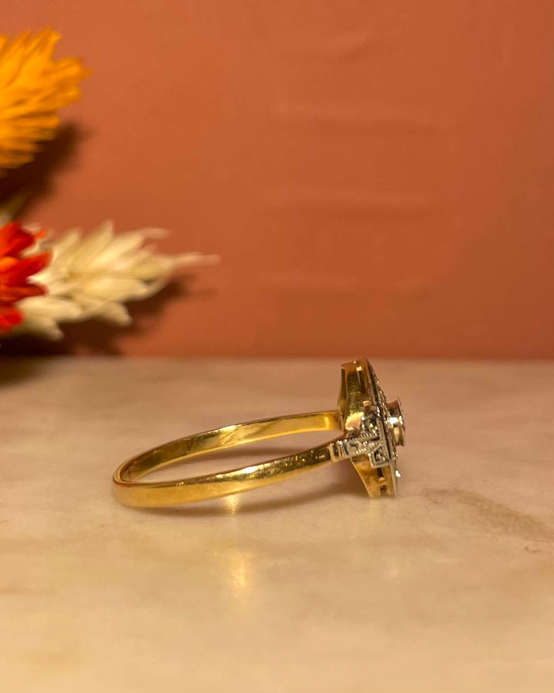 Bague Art - Déco 1940 Diamant &quot;Arius&quot; - Elliade Paris