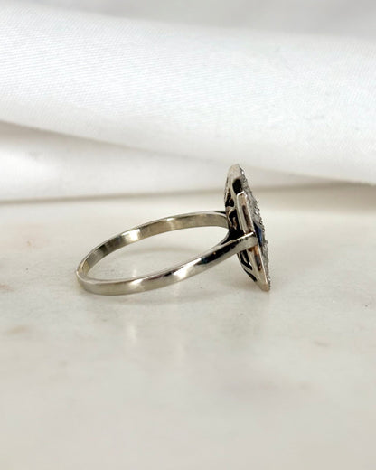 Bague Art Déco 2 Saphirs &amp; 15 Diamants &quot;Zélie&quot; - Elliade Paris