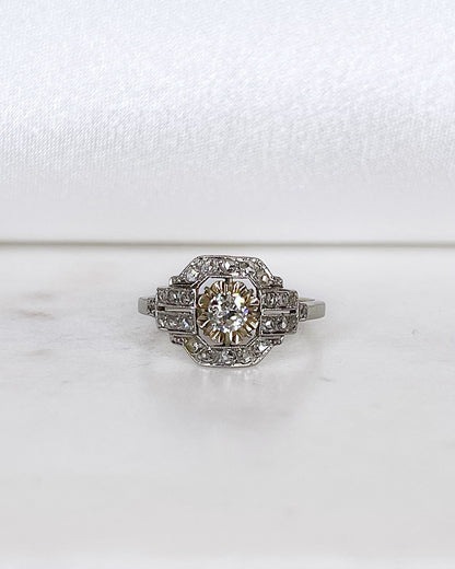 Bague Art - Déco 25 Diamants &quot;Vényra&quot; - Elliade Paris
