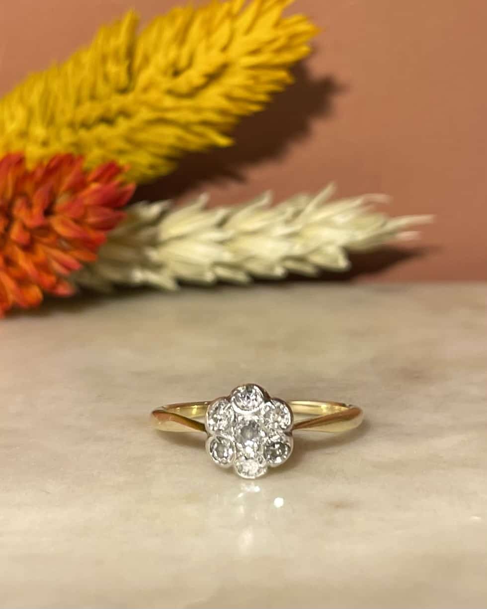 Bague Art déco 7 Diamants &quot;Tilda&quot; - Elliade Paris