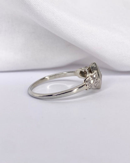 Bague Art Déco 9 Diamants &quot;Corine&quot; - Elliade Paris