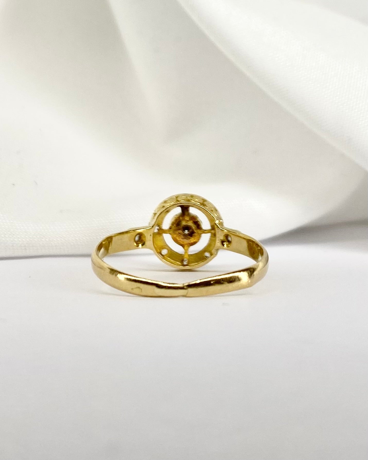 Bague Art Déco 9 Diamants &quot;Faustine&quot; - Elliade Paris