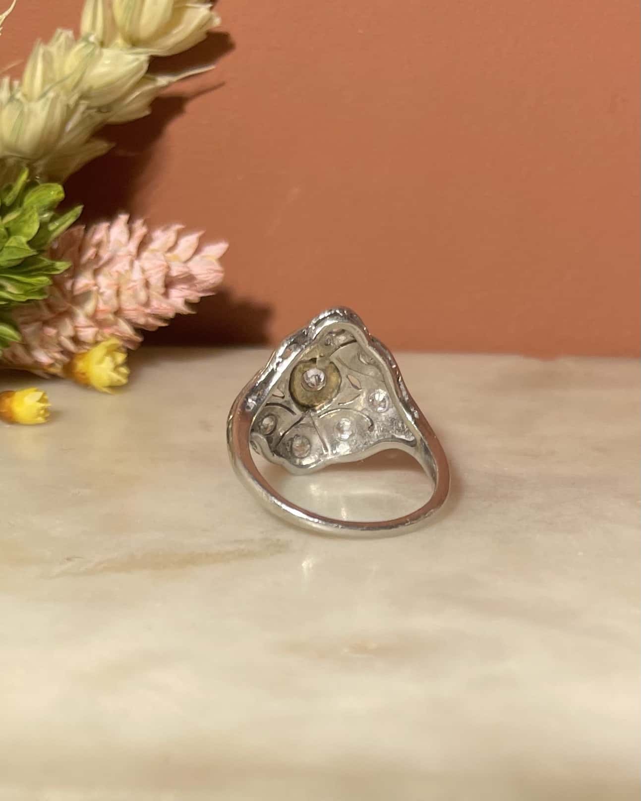 Bague Art - déco 9 Diamants &quot;Hyacinth&quot; - Elliade Paris