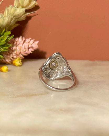 Bague Art - déco 9 Diamants &quot;Hyacinth&quot; - Elliade Paris