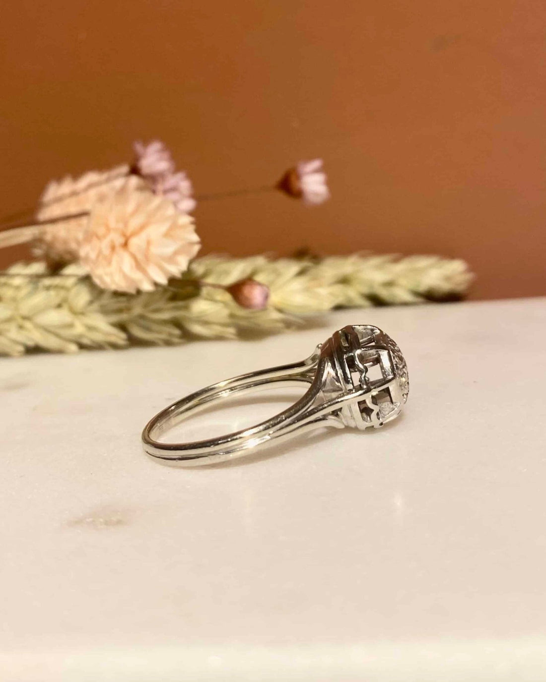 Bague Art - Déco 9 Diamants &quot;Julianna&quot; - Elliade Paris