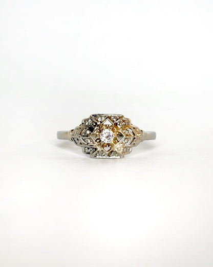 Bague Art Déco 9 Diamants &quot;Loane&quot; - Elliade Paris