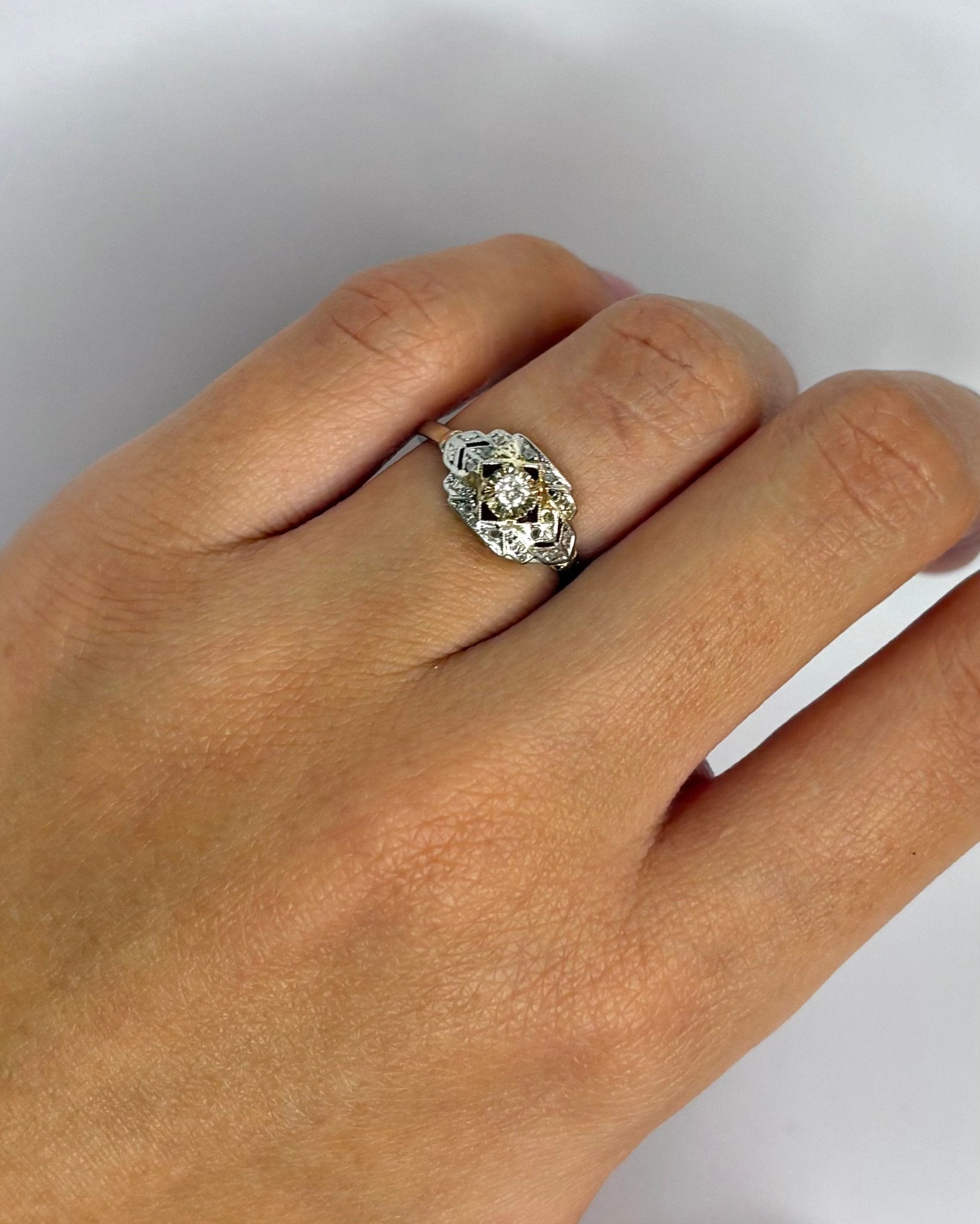 Bague Art Déco 9 Diamants "Loane" - Elliade Paris