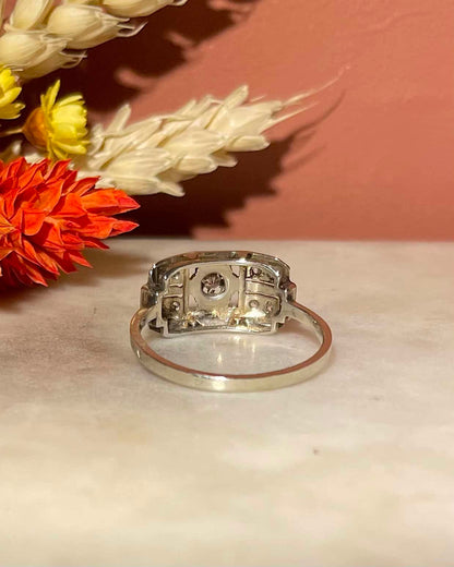 Bague Art Déco 9 Diamants &quot;Mafalda&quot; - Elliade Paris