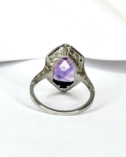 Bague Art-Déco Améthyste 4.30 carats "Kim" - Elliade Paris