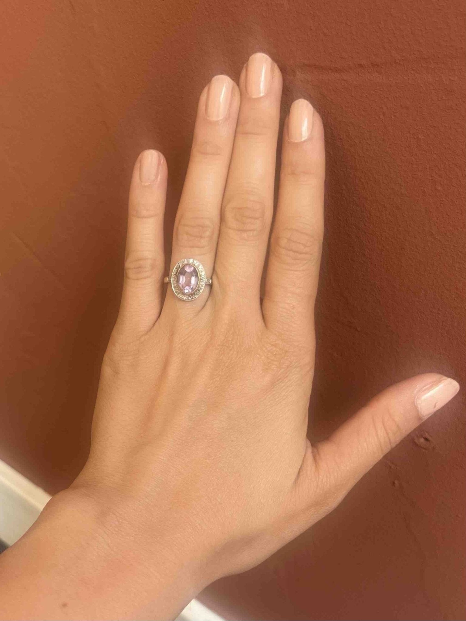 Bague Art - Déco Améthyste &amp; Diamants &quot;Liria&quot; - Elliade Paris