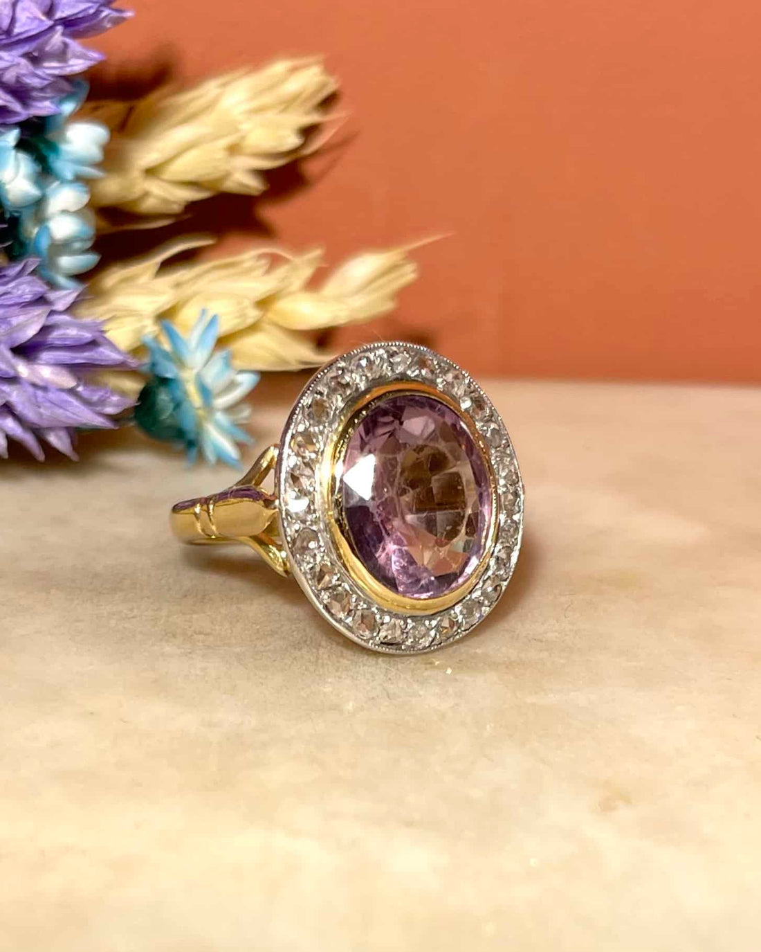 Bague Art-Déco Améthyste &amp; Diamants &quot;Faustine&quot;
