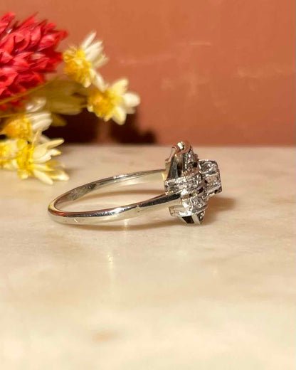 Bague Art-déco 17 Diamants &quot;Genevive&quot;