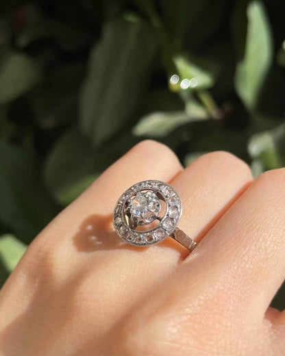Bague Art-déco 17 Diamants &quot;Athéna&quot;