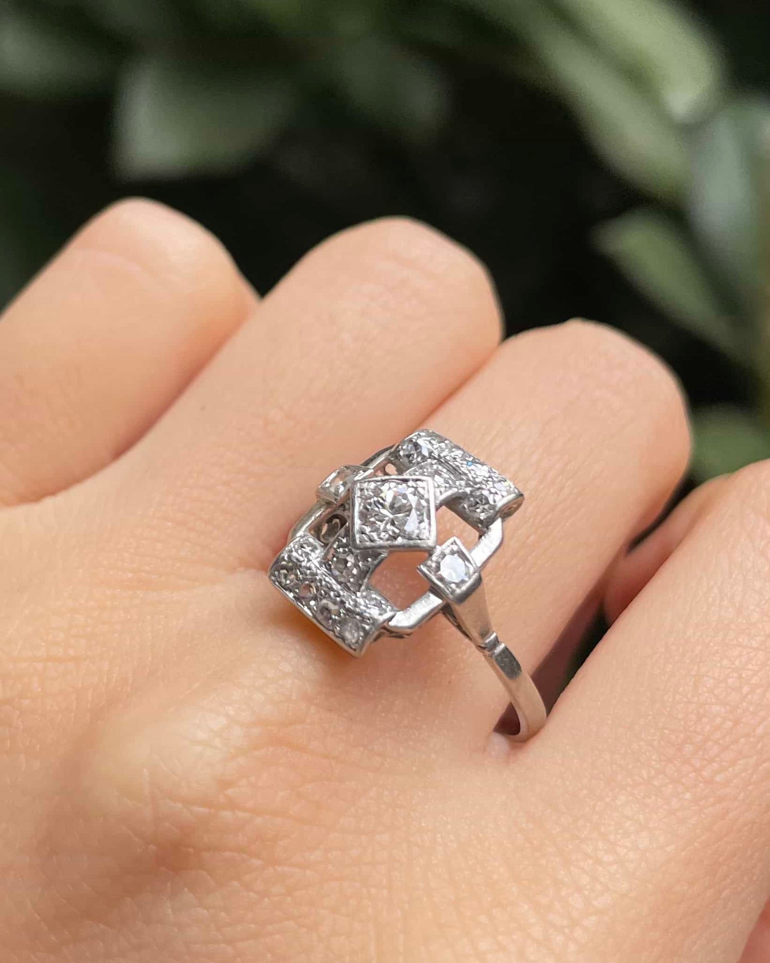 Bague Art-Déco Diamants 0.49 carat &quot;Gitroïna&quot;